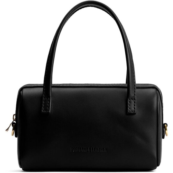 Sloan Doctor Bag Leather Large Black Crossbody Handbag for Women